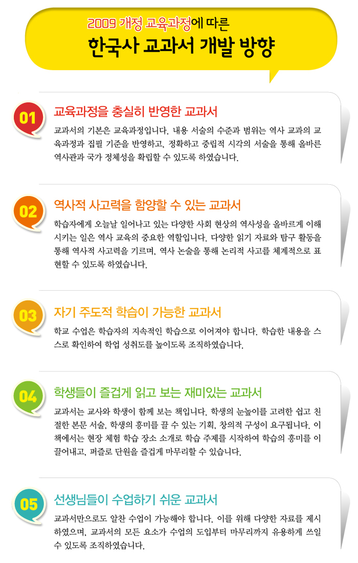 한국사 교과서 소개
